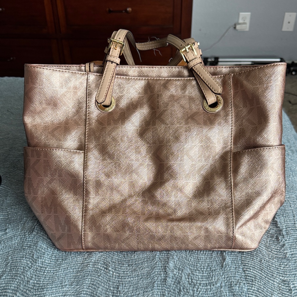 Michael Kors Metallic Bronze Tote Bag